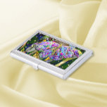 Gold Leaf Butterfly Business Card Holder<br><div class="desc">Original art. Card case. Made of high quality all-metal
Gold Leaf butterfly rising among stars, </div>