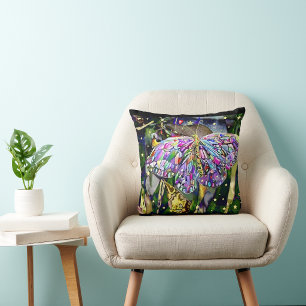 Gold Leaf Butterfly! Cushion