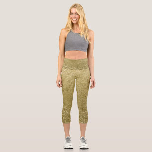 Gold leaf capris