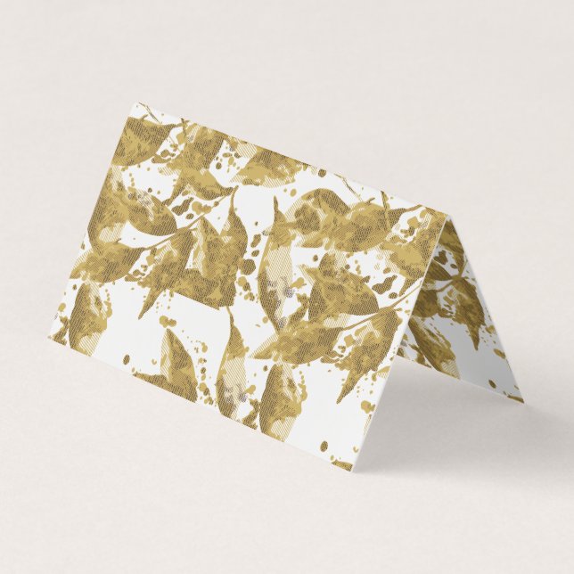 Gold Leaf Folded Card | Luxe Artistic Design (Front)