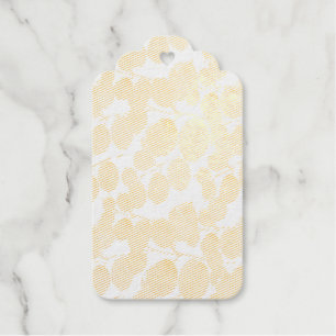 Gold Leaf Foliage Wedding Party Gift Tags