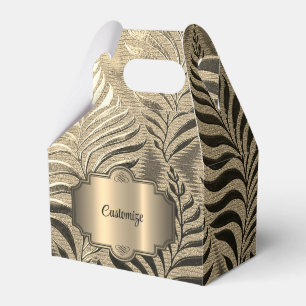 Gold Leaf Motif Gable Favour Box