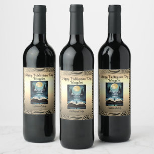 Gold Leaf Motif Wine Label