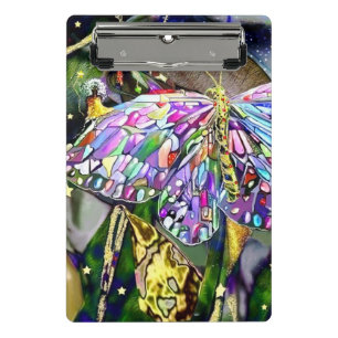 Gold Leaf New Year Butterfly Mini Clipboard