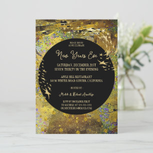 Gold Leaf New Years Invitation