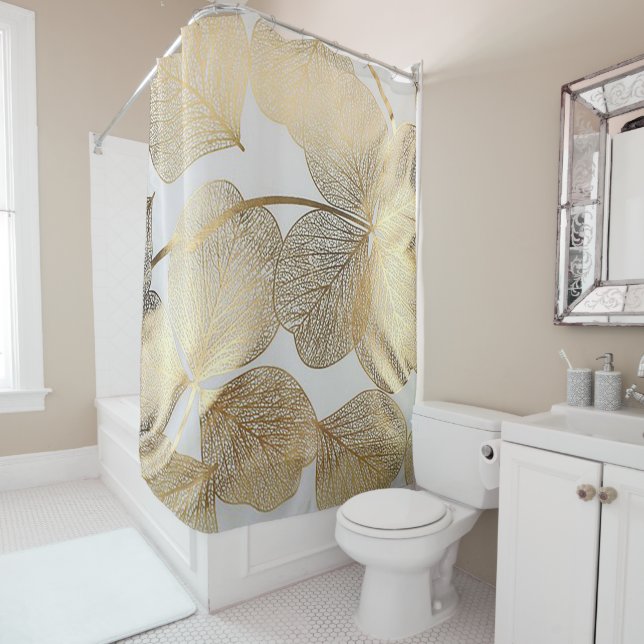 “Gold Leaf”  Shower Curtain (In Situ)