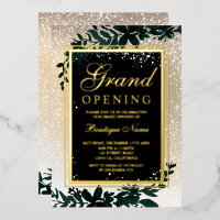 gold leaf snow elegant Christmas grand opening