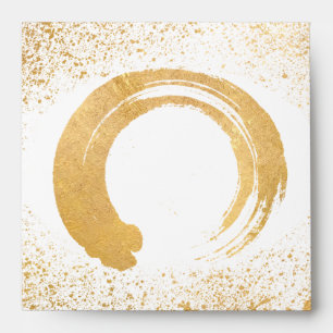 Gold Leaf Spray Postage & Stationary Envelope