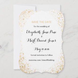 Gold Leaf Spry Save the Date card