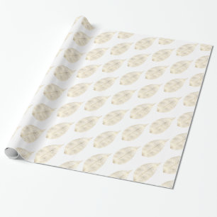 GOLD LEAF WHITE ELEGANT BIRTHDAY WEDDING WRAP WRAPPING PAPER