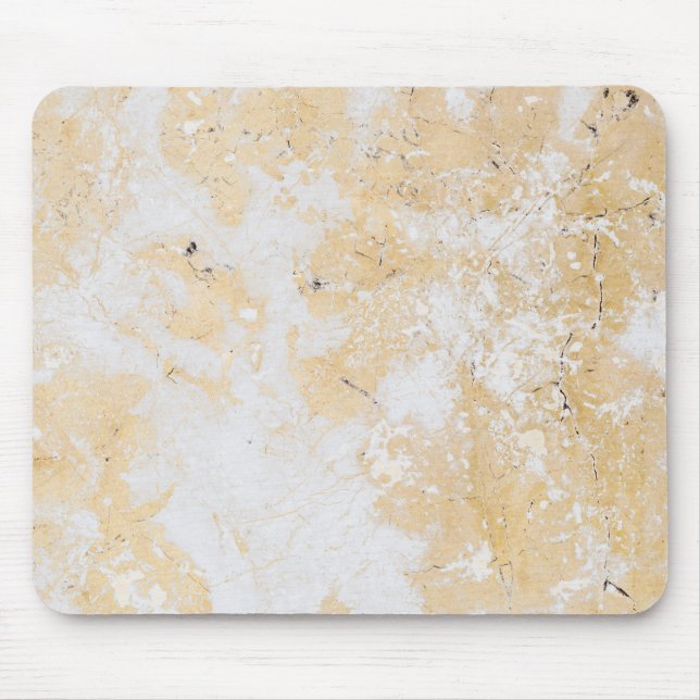 Gold Leaf White Marble Texure Pattern Hybird Mouse Pad (Front)