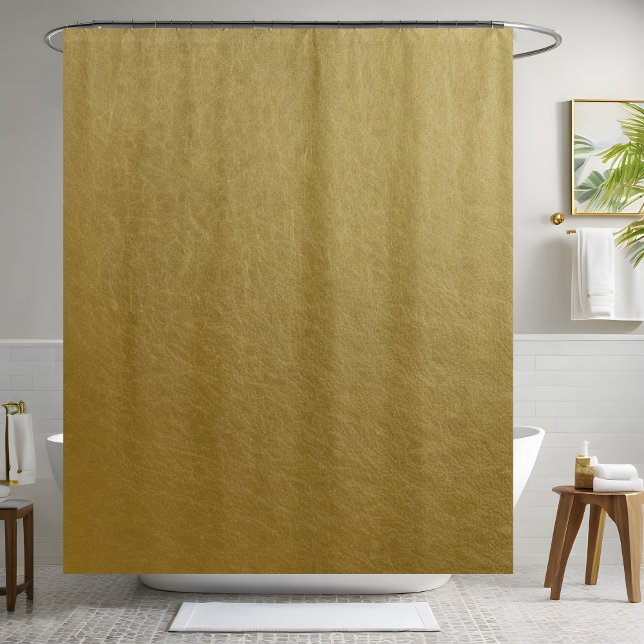Gold Leather Shower Curtain  (Creator Uploaded)