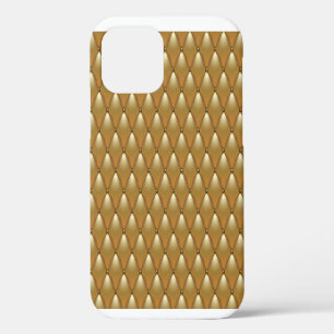 Gold leather upholstery, vintage sofa. iPhone 12 case