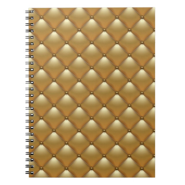 Gold leather upholstery, vintage sofa. notebook (Front)