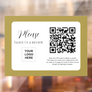 Gold Leave us a review QR code