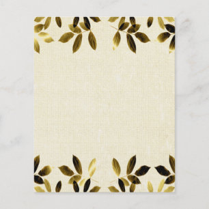 Gold Leaves Border Two Sided Flyer