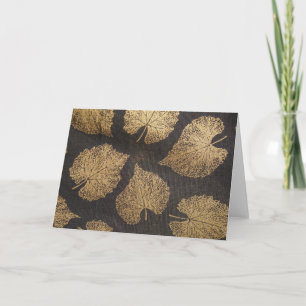 Gold Leaves Card