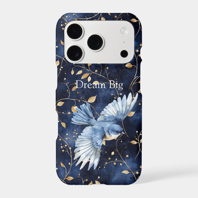 Gold Leaves Dream Big Blue Bird (Back)