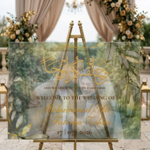 Gold Leaves Elegance Muslim Wedding welcome