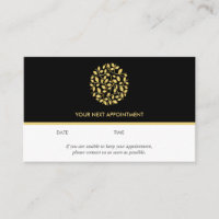 Gold leaves logo | Black | wellness  massage yoga