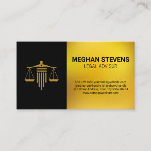 Gold Legal Logo Criminal Justice Appointment Card