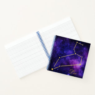 Gold Leo Constellation on Dark Galaxy   Notebook