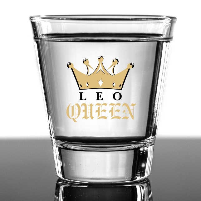 Gold Leo Queen Zodiac Sign Astrology Birthday Shot Glass (Gold Leo Queen Zodiac Sign Astrology Birthday Shot Glass)