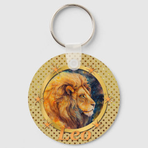Gold Leo Zodiac Horoscope A Motivational Inspiring Key Ring