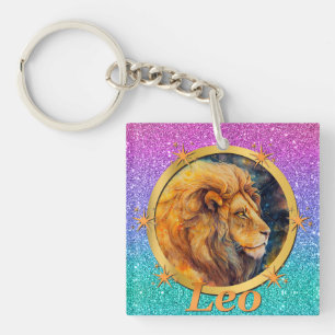 Gold Leo Zodiac Horoscope A Motivational Inspiring Key Ring