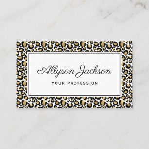 Gold Leopard Business Card