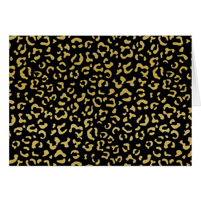 Gold Leopard, Gold Glitter, Leopard Pattern (Front Horizontal)