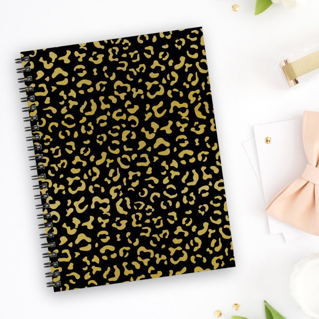 Gold Leopard, Gold Glitter, Leopard Pattern Notebook (Creator Uploaded)