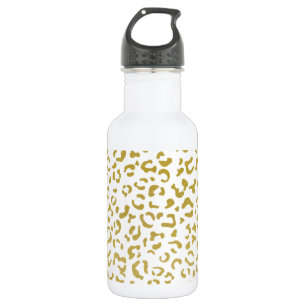 Gold Leopard, Gold Glitter, Leopard Print 532 Ml Water Bottle
