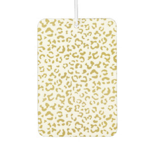 Gold Leopard, Gold Glitter, Leopard Print Car Air Freshener