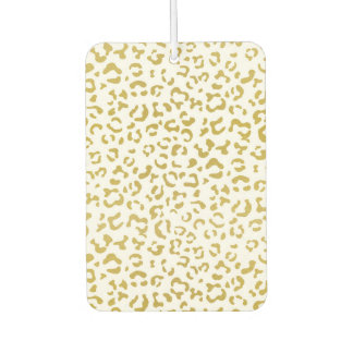 Gold Leopard, Gold Glitter, Leopard Print Car Air Freshener