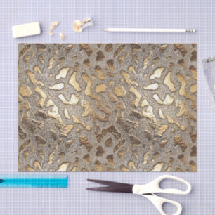 Gold Leopard Metallic Spots Tissue Paper