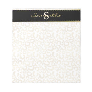 Gold leopard print custom notepad