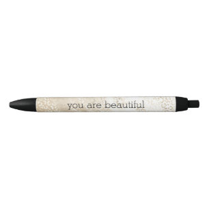 Gold Leopard Print Khaki Cream Beige Watercolor Black Ink Pen