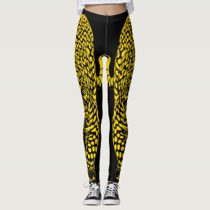 gold Leopard Print Leggings