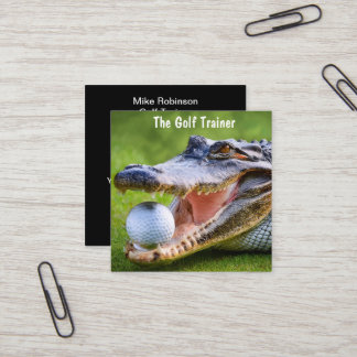 Gold Lessons Training Professional Square Business Card