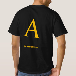 Gold Letter A Queen Energy Shirt – Luxury Black