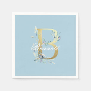 Gold Letter "B" Customisable Napkin
