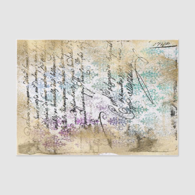 Gold letter decoupage tissue paper (Front)