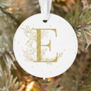 Initial Letter E Christmas Tree Decorations Ornaments Zazzle Co Nz