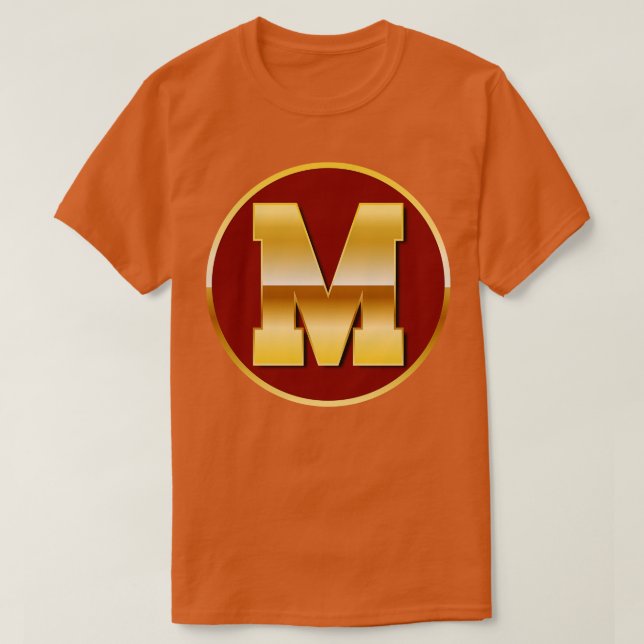 Gold letter M T-Shirt (Design Front)