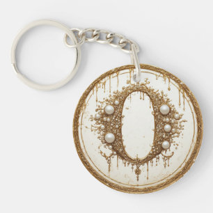 Gold Letter O Gift For Mom Key Ring