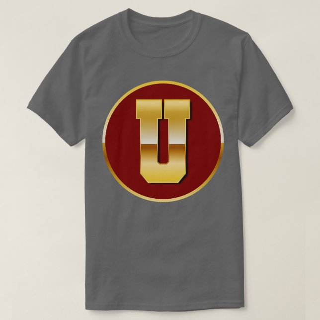 Gold Letter U T-Shirt (Design Front)