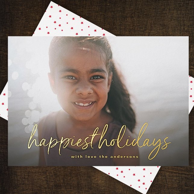 Gold Lettering | Photo Happiest Christmas (Creator Uploaded)