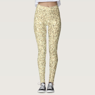 Gold light glitter faux sparkles bling leggings