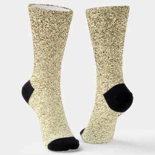 Gold light soft faux glitter sparkles socks